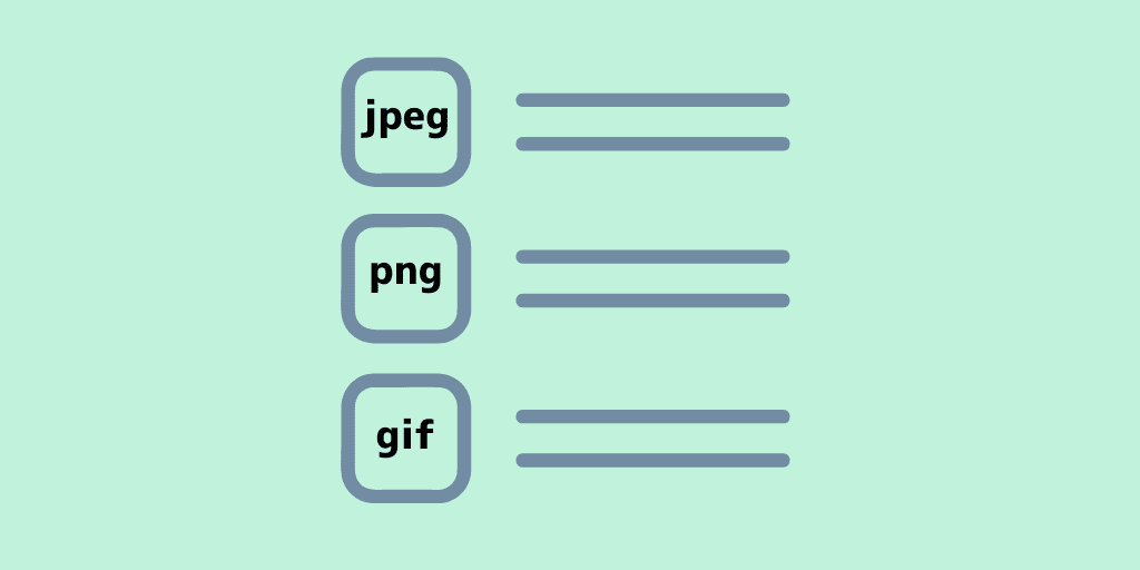 jpeg、png、gifが記載されている