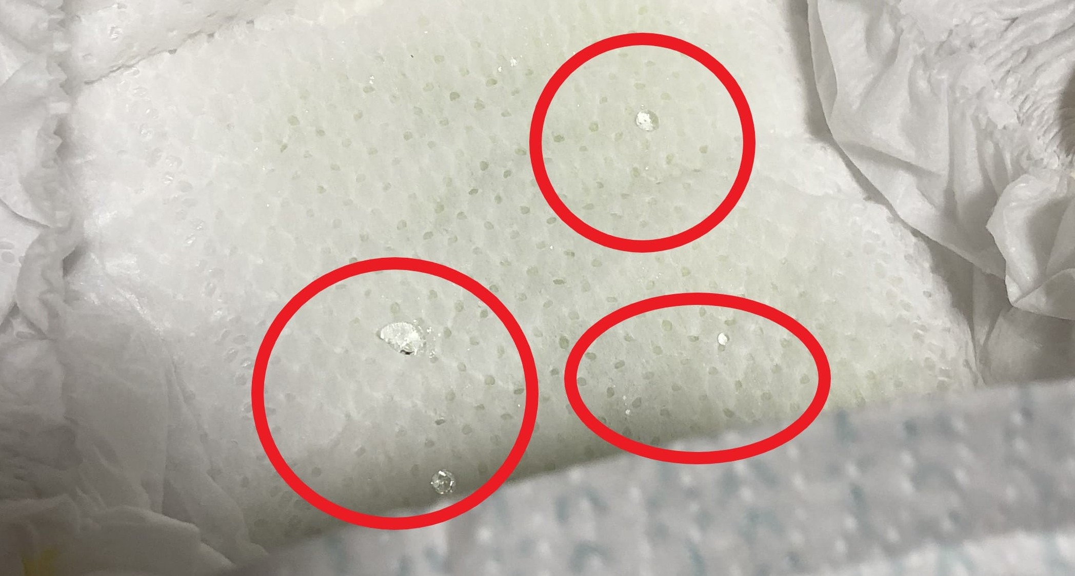 パンパースさらさらケア速乾性テスト