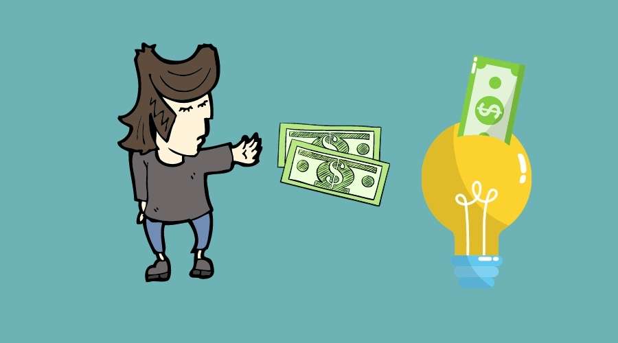電気をつける為に、お金を入れ続けている人がいる。