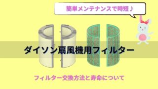 記事のタイトルで簡単メンテナンスで時短♪ダイソン扇風機フィルターの交換方法と寿命について