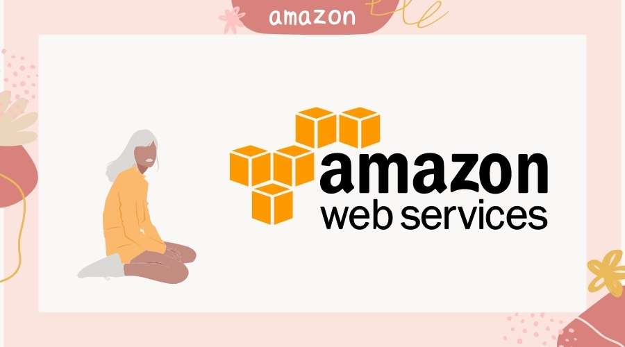 amazonのwebサービスと、それを利用する女性