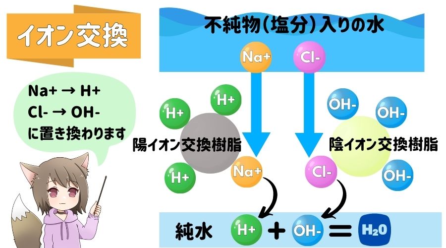 イオン交換水の作り方