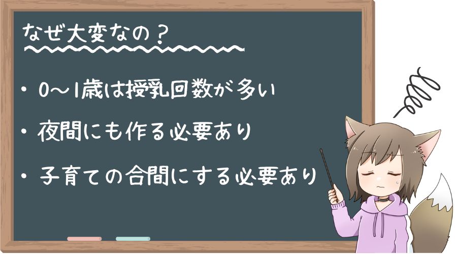 ミルク作りが大変な理由を説明